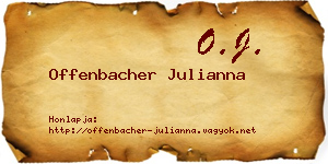 Offenbacher Julianna névjegykártya